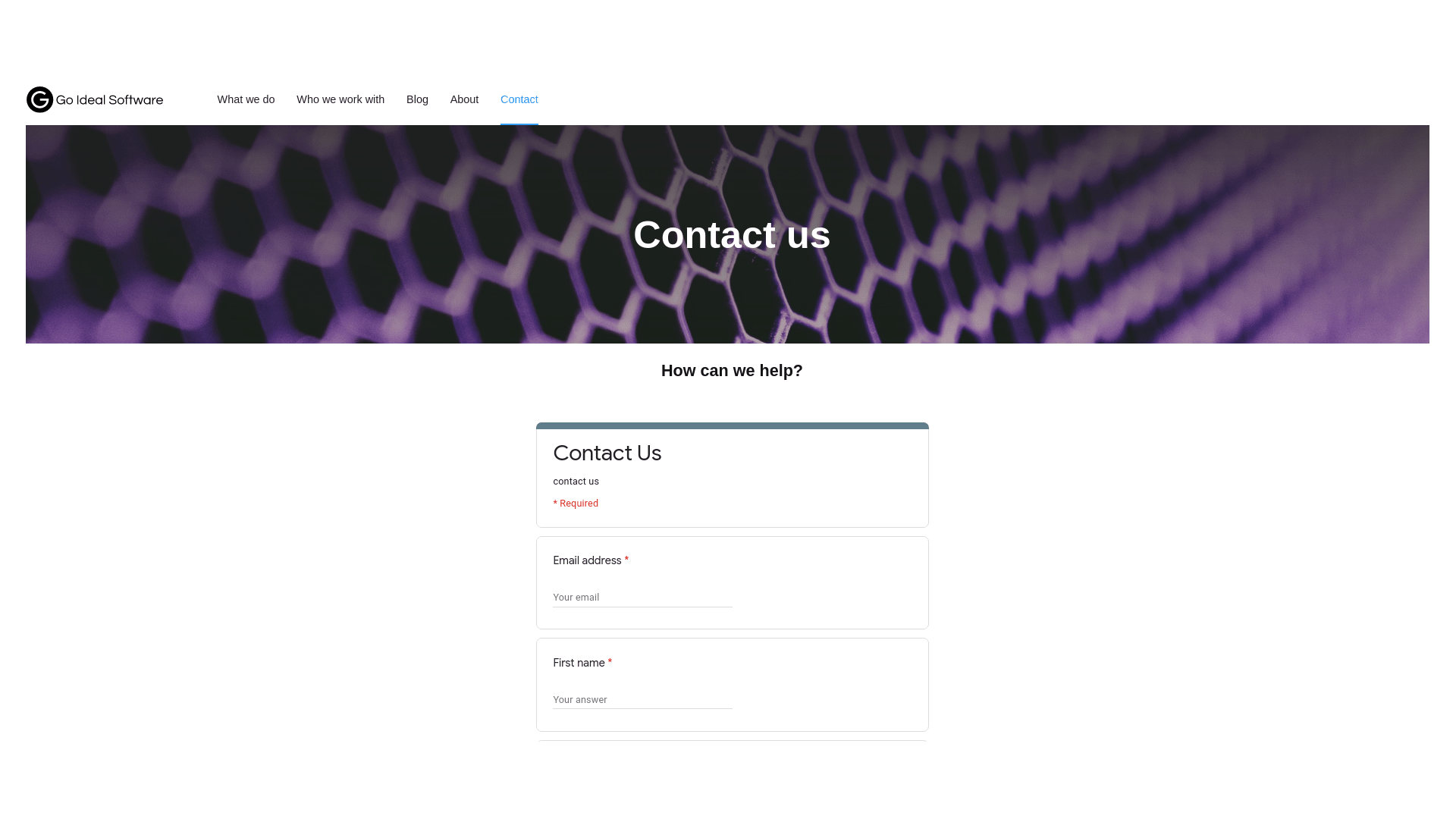 Google Form Plain